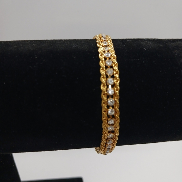 Gorgeous Gold & Rhinestone Chain Lot! 3 pieces Salvaged - Picture 13 of 14